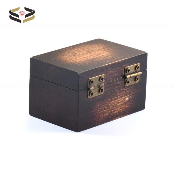 Natural Koa Wood Personalized Wooden Ring Box Engraving For Wedding Rings 60*40*36mm