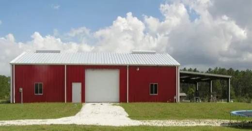 Prefabricated Light Steel Structure Store Shed Car Park Garage Steel Workshop