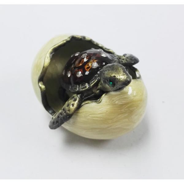 Home Decorative Metal Craft Dragon Turtle Trinket Box Jewelry Box