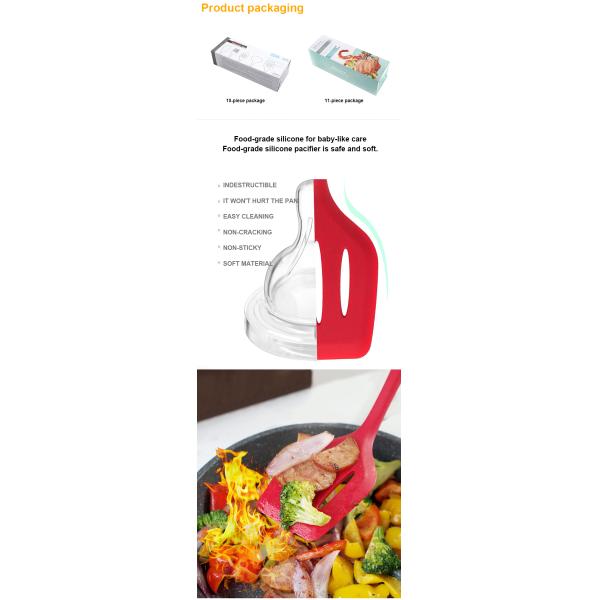 Multifunction 10 Piece Silicone Kitchen Utensil Shovel Spoon