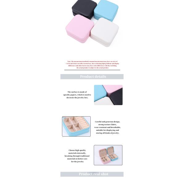 Han Hong Custom Logo Travel Jewelry Packaging Box for Earrings Necklace Ring Storage