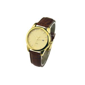 Quartz Movt Leather Wristband Watch , 10ATM Waterproof Classic Leather Watch