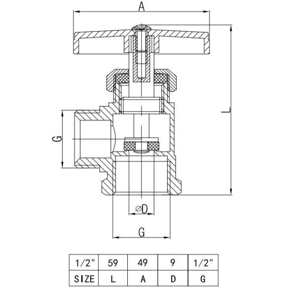 Polish Chrom Plated DIN259 Brass Angle Valve 145 PSI Angle Stop Valve