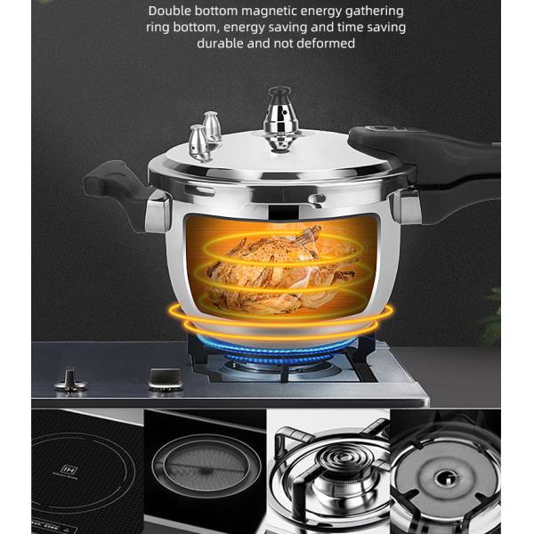 Energy Saving Kitchen Pressure Cooker Gas And Induction Cooker Polished Eco Friendly