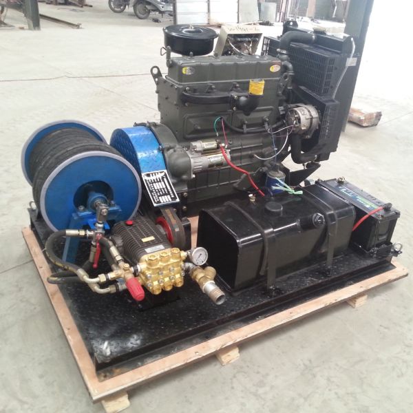 220 bar 50 L/min Diesel Engine Drive Jet Sewer Cleaning Machine for Industrial Pipeline Maintenance