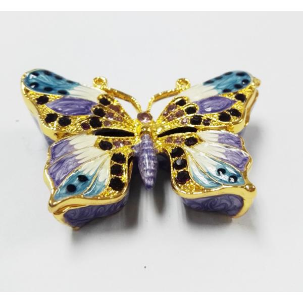 Pewter wholesale Butterfly shape custom metal jewelry box