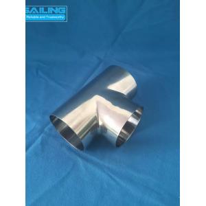 Quality Sanitary Stainless Steel Buttweld Fittings / Welding Tee Food Grade wholesale