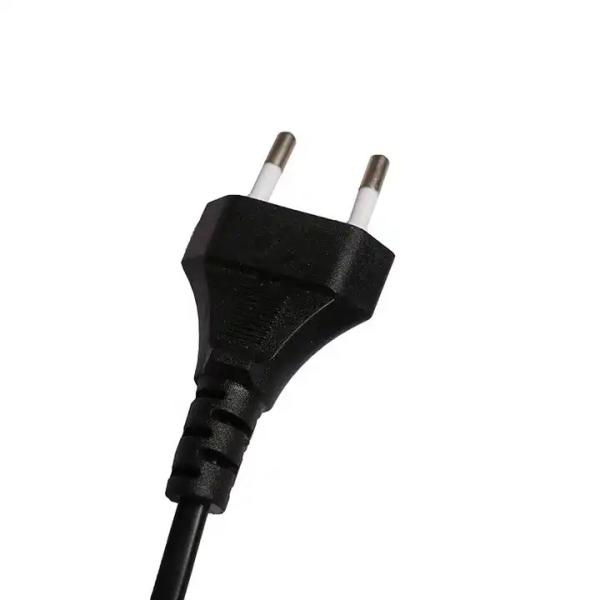 1m Vde Eu electrical 2.5A 120V/220V/240V 2 pin AC power cord cable standard power cord white hair dryer straightener plu