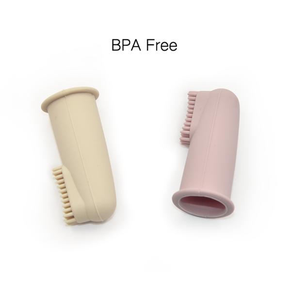 Natural Silicone CPSIA Baby Finger Toothbrush For Training Teething