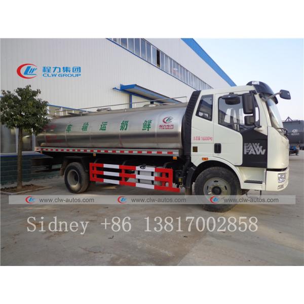 FAW 4X2 8cbm Stainless Steel Fresh Milk Tanker Truck