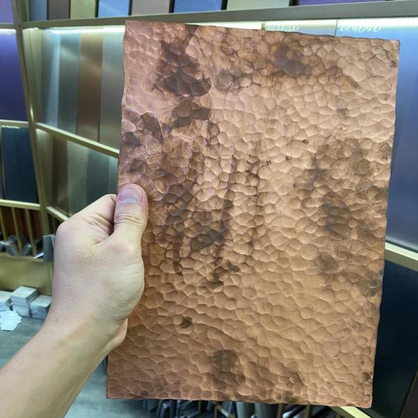 Custom Designs DIY Textured Hammered Metal Sheet Handcrafted Hammered Stainless Steel Sheet