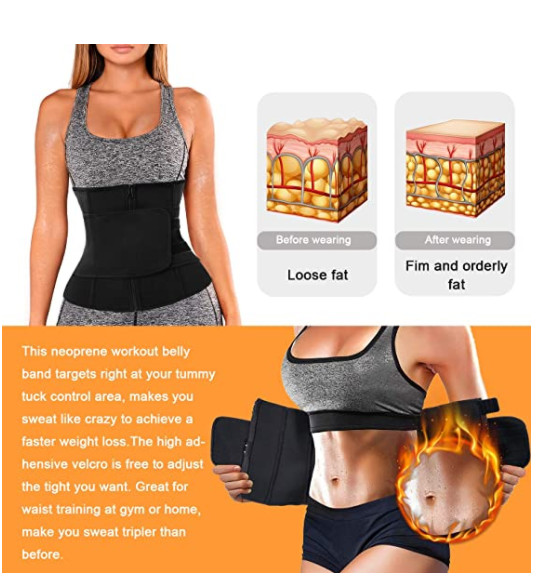 Adjustable Neoprene Belly Sweat Belt For Waist Slimming