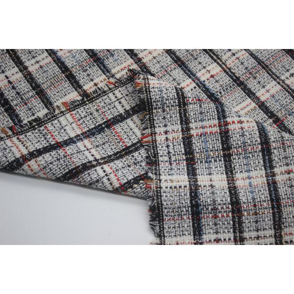 In Stock Yarn Dyed 100 Polyester Fragrant Breeze Tweedy Fabric for Women's Autumn and Winter Coat Clothing