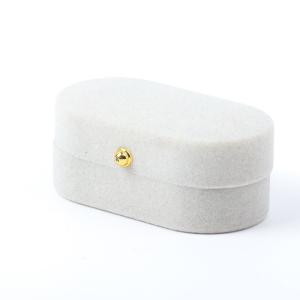 Luxury Jewellery Box Personalized Custom Gray Velvet Jewelry Packaging Wedding