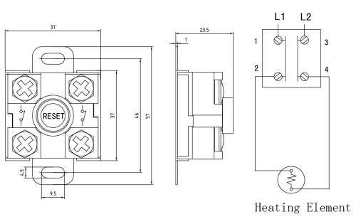 ksd302 20A-70A 3/4'' disc bimetal thermostat 30-230C for water heater