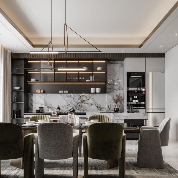 Automatic Solid Wood Kitchen Cupboards E0 Melamine Kitchen Cabinets Set Furniture