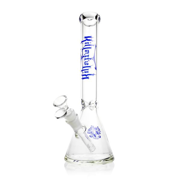 12'' Beaker Ice Water Bong / Tabacco Glass Bongs With Label 5mm Thick