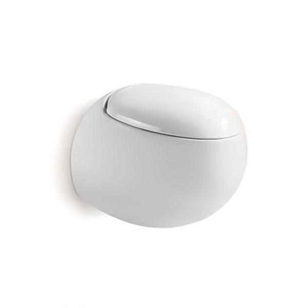 Gravity Flush Wall Hung Toilet Bowl Space saver Compact Water Closet