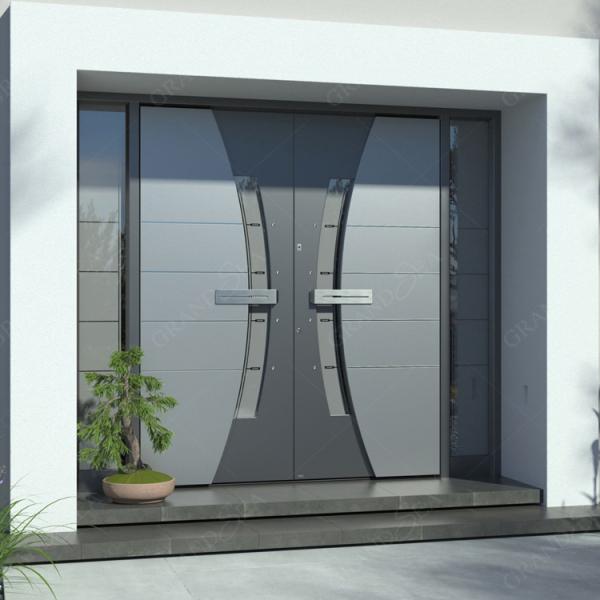 Italian Design Villa Entrance Security Luxury Aluminum Main Front Pivot Porta Modern Entry Wooden Pivot Door