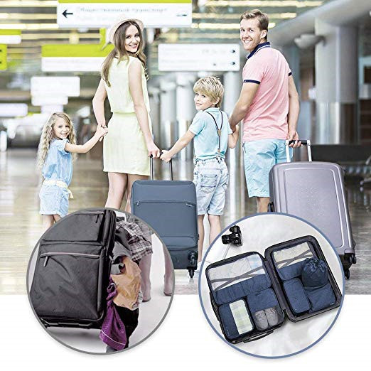 Large Capacity Bra And Underwear Travel Bag Packing Cubes 8pcs Organizers Set