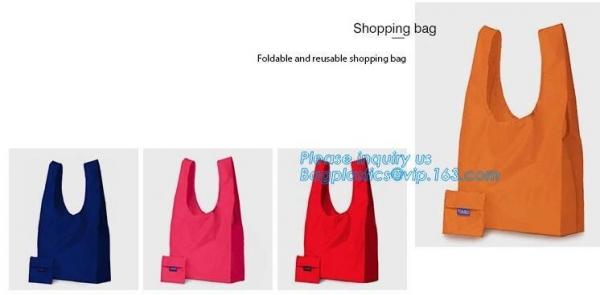 Reusable easy carry tote eco friendly foldable polyester folding shopping bag,Foldable Shopping Bag w/Zipper Closure and