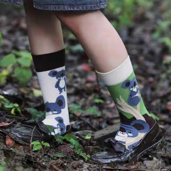 Jacquard Custom Men Socks Colorful Funny Cute Cartoon Young Men Socks