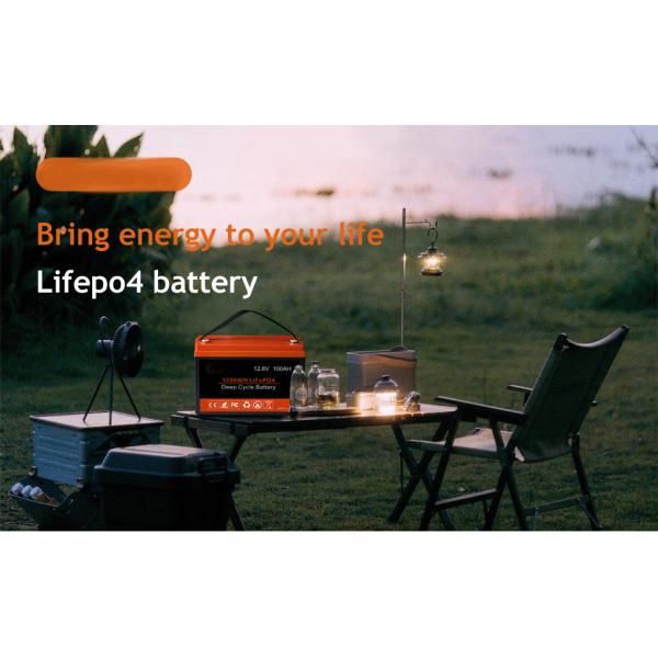 BMS Solar Energy Storage Battery 12V 100AH Rechargeable LiFePO4 Battery IP67
