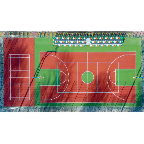 Jointless Self Leveling Liquid Plastic Floor Coating Outdoor Sports Court Basketball Flooring