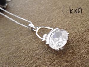 Quality OEM / ODM shiny and clean silver gemstone pendant with competitive price wholesale