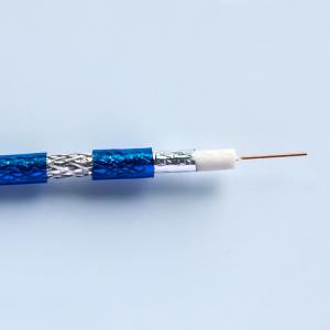 Quality Blue Jacket RG6 CCTV Coaxial Cable Bare Copper wholesale
