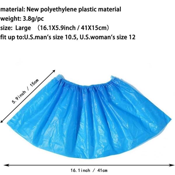 Waterproof Non-Slip Durable Disposable Shoe Cover for Construction, Workplace, Indoor Carpet Floor Protection