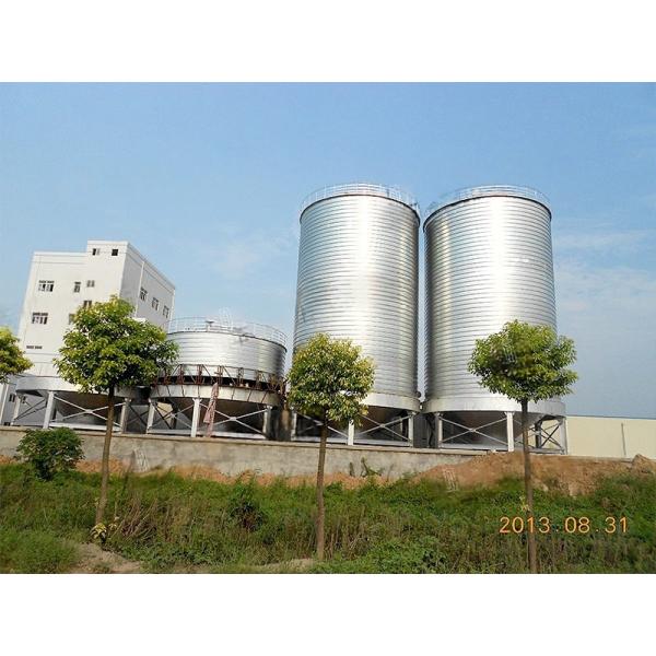 2-4 mm Agricultural Farm Spiral Steel Silos For Grain Storage Corrosion Resistance Animal Feed Silo
