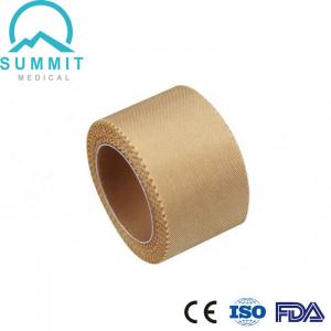 China 2.5cmX5m Tan Silk Surgical Adhesive Plaster With Plastic Spool on sale