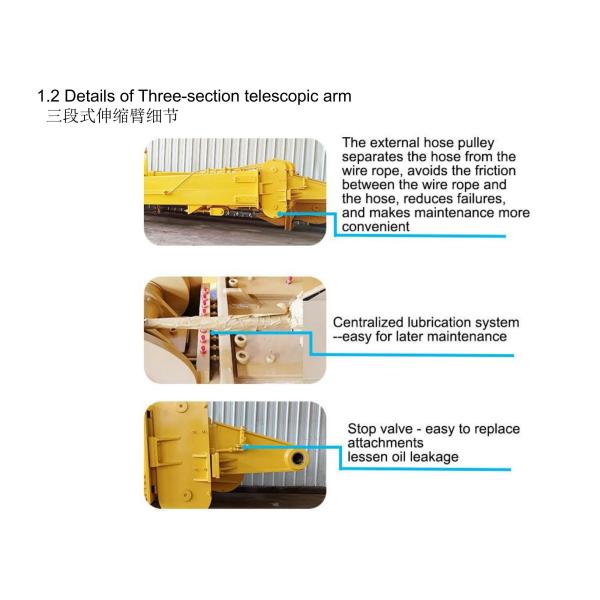 Grapple Excavator Telescopic Arm Digging Deeper Long Reach 30M