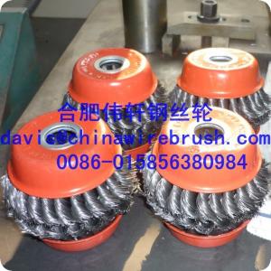 China knot wire cup brushes for cleaning and polishing on sale