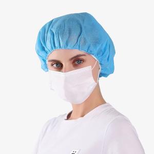 Quality Blue Disposable Nonwoven Bouffant Caps Hair Net Hair Sleeves With Swivel Side Headbands, Unisex, Perfect For Sleeping wholesale