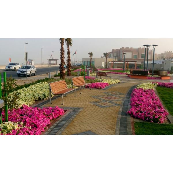 Leisure Plastic Wood Bench , Recycled Garden Bench With Two Dividers