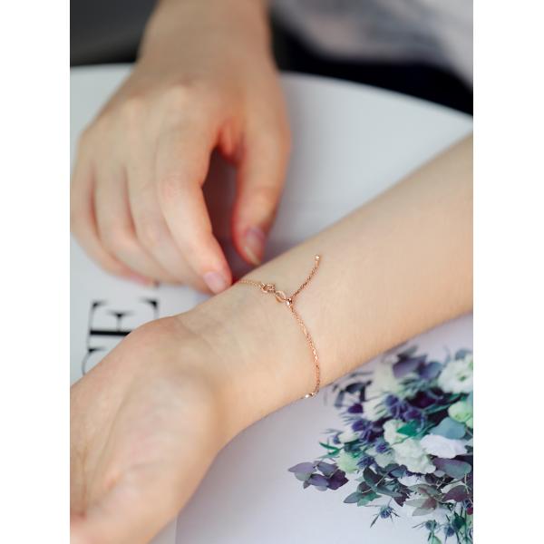 0.10ct 18K Gold Diamond Bracelets Only Beautiful Girls Rose Gold