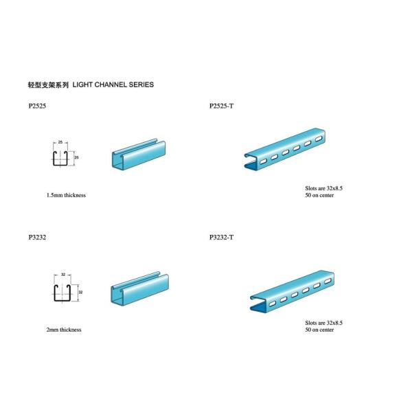 316 Stainless Steel Slotted Strut Channel