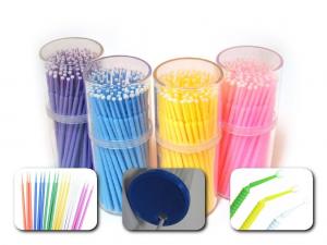 China Plastic Disposable Dental Supplies Dental Micro Brush Applicator For Between Teeth on sale