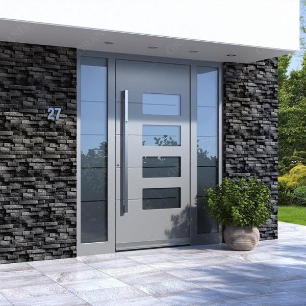 Italian Design Villa Entrance Security Luxury Aluminum Main Front Pivot Porta Modern Entry Wooden Pivot Door