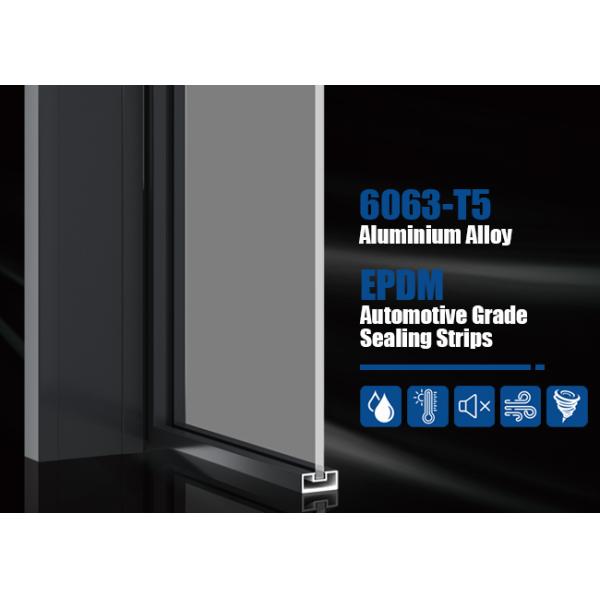 Ultra Narrow Frame Aluminium Interior Casement Doors for Bathroom Toilet