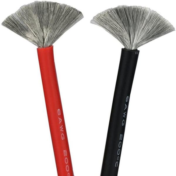 Moistureproof 600V Silicone Flex Cable , 3200/0.08 Durable 6 AWG Tinned Copper Wire