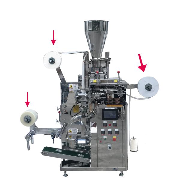 Stepping Motor Tea Powder Packaging Machine , Touch Screen Tea Sachet Machine