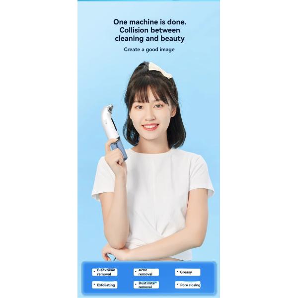 Temu ABS Vacuum Blackhead Remover Machine Facial Cleaning Nose Pore Suction Device