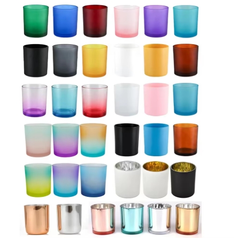 Custom Private Label Unique Candle Vessels Clear Empty Luxury Glass Candle Jars For Candle Making