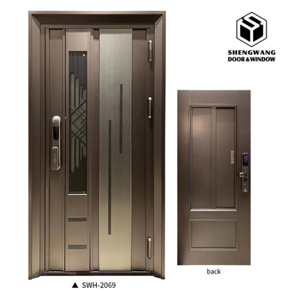 Swing Left Grey Homes Stainless Steel Swing Door House Door Opens Outward Waterproof