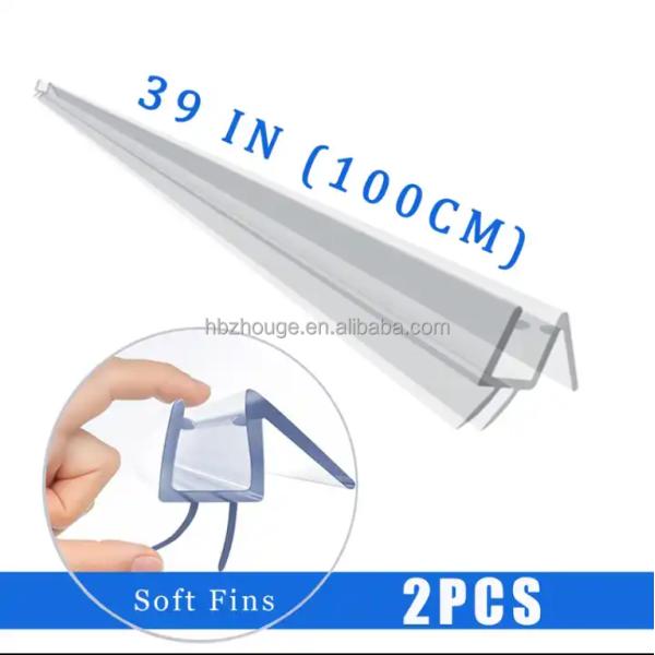 2-5 Magnetic PVC Seal Strip for Frameless Glass Shower Door Custom Bathroom Accessories