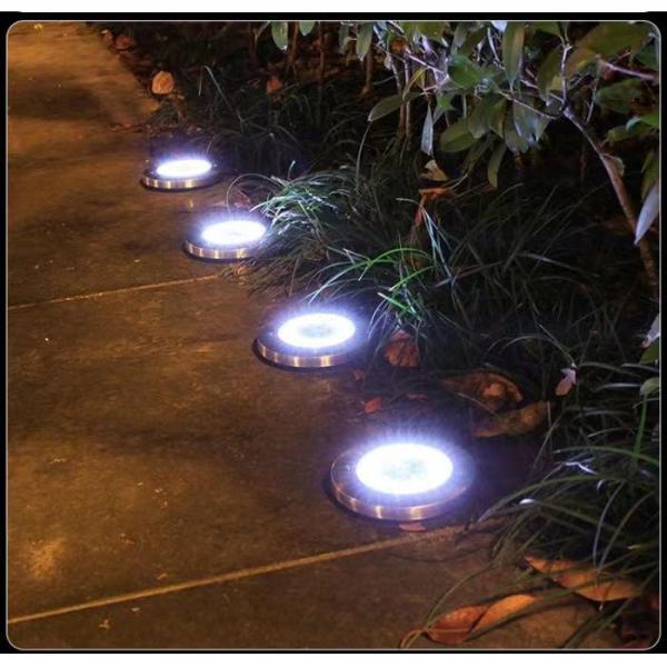 Ip65 Solar LED Inground Light 80 Lumen 8-10 Hours Recharging Time 12LED