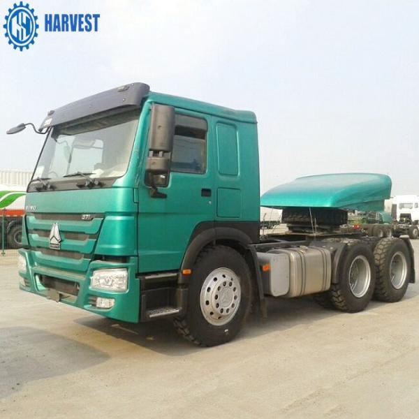 Curb Weight 9180kg 6x4 371hp Sinotruk Prime Mover With 12R24 Tyres